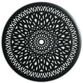 thumbnail image 3 of 35.43 - inch Round Patio Table - Wear - Resistant Foot Pads - Outdoor Dining - Exquisite Petal Patterns, 3 of 3