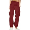 thumbnail image 3 of ABATAB Cargo Pants for Women with Pockets Baggy Streetwear Hiking Cinch Pants Lightweight Trendy Trousers for Travel and Outdoor, 3 of 6