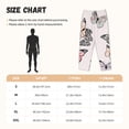 thumbnail image 2 of Salouo Beautiful Butterfly Print Women's Pajama Pants Casual Loose Sweatpants PJs Flowy Pants Drawstring Palazzo for Women Wide Leg Pants Lounge Pajama -Medium, 2 of 8