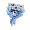 thumbnail image 4 of Ramo de flores de punto, flores de ganchillo, regalo artificial para el Día de la Madre Rosa azul, 4 of 9