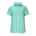 thumbnail image 4 of Penkiiy Women's Casual UV Blocking Short Sleeve Top with Face Mask UPF 50+ Lightweight Sun Protection Shirt - Breathable Rash Guard for Outdoor Activities, 4 of 7