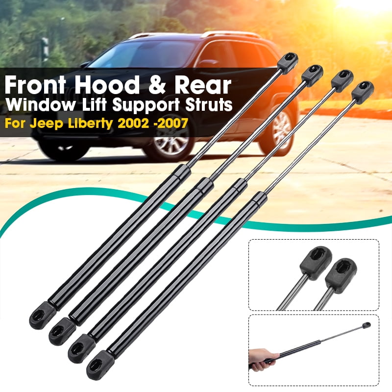 4pcs Hood & Rear Window Lift Supports Struts For Jeep Liberty 20022007 SG314037, CarAuto