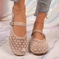 thumbnail image 6 of WAVSUF Ballet Flats for Womens, Breathable Mesh Closed Toe Wide Width Summer Dressy Office Shoes Khaki 6, 6 of 9