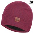 thumbnail image 2 of Beanie Hat Warm Unisex Solid Color Knit Cuffed Beanie Hat Watch Cap for Winter, 2 of 10