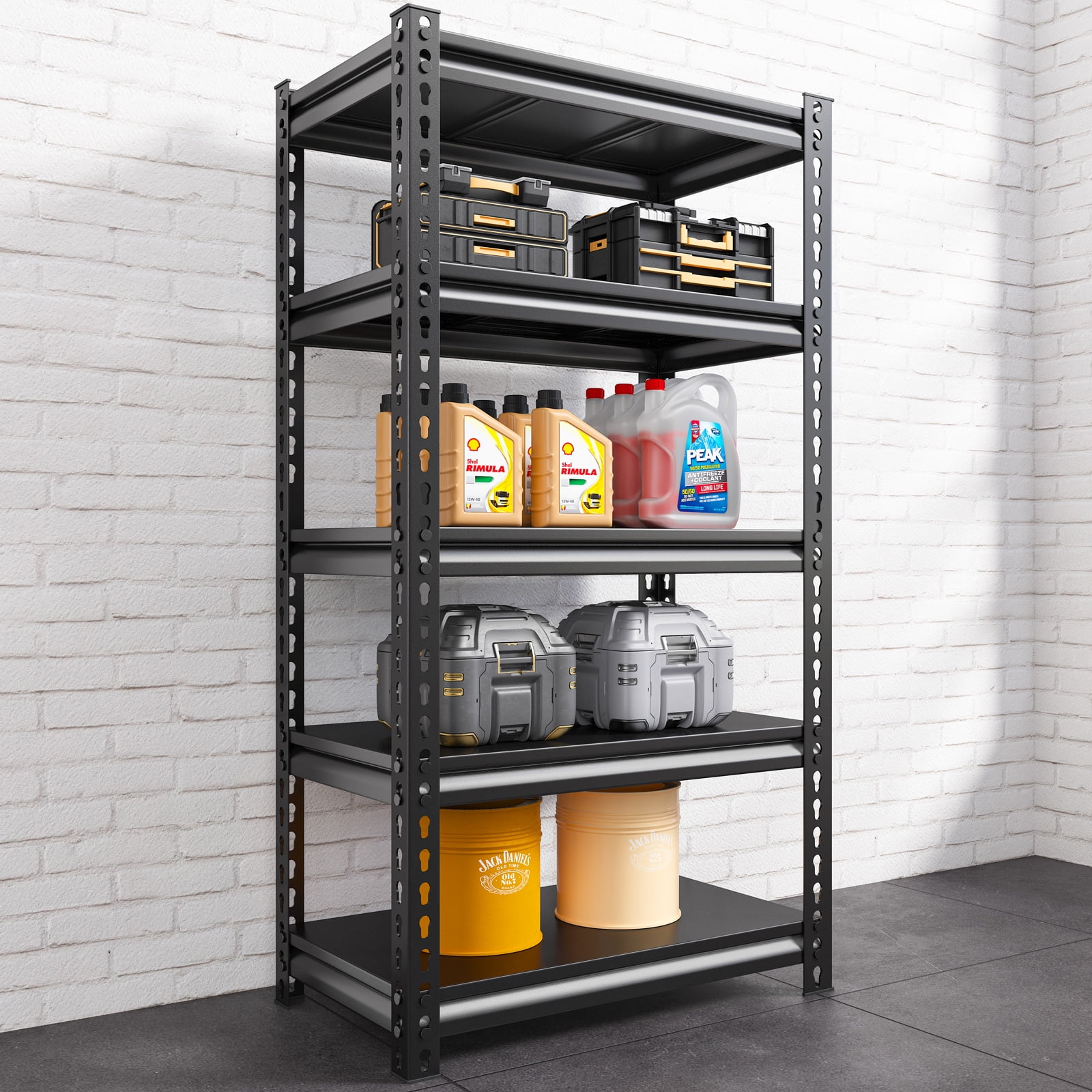 Raybee Garage Storage Shelves Heavy Duty 5 Tier Metal Shelving Units