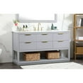thumbnail image 2 of 60 inch single bathroom vanity in grey, 2 of 8
