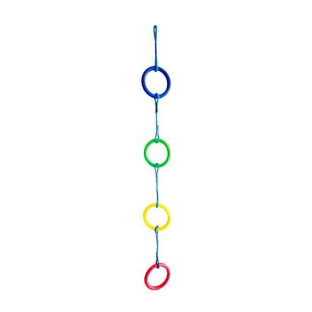Cuerda colgante para columpio de gimnasio para niños, cuerda de ejercicio multifuncional colorida y práctica, cuerda de escalada con anillo para niños