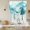 Teal Green, variant on Pink Mountain Balloon Curtains for Living Room/French Door, Misty Forest Nature Woodland Pine Tree Landscape Tie Up Curtains 63 Inch Length Energy Saving Kitchen Curtains Shades for Windows 42"x63"
