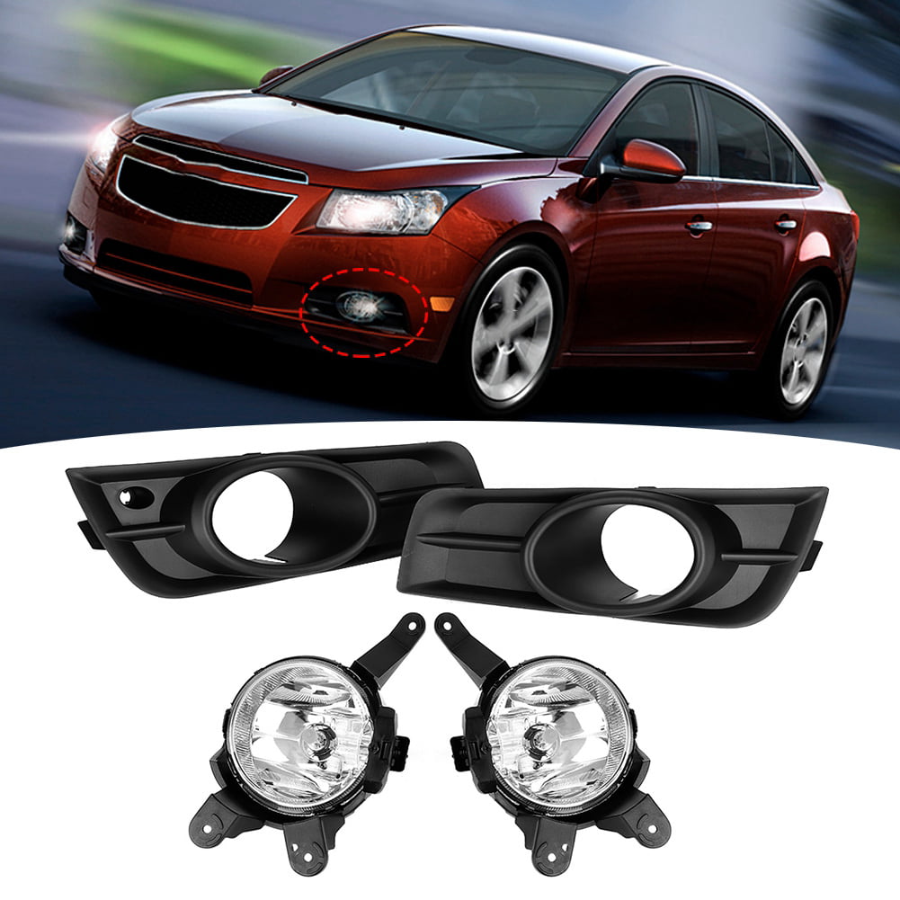 Included H8 Bulbs/Bezels /Wiring /Switch Relpacement OEM Part Number GM2592300 GM2593300 95169825 95169824 96879811 Fog Lights for 2009 to 2014 Chevrolet Chevy Cruze 