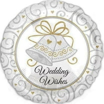 Wedding Bells Wishes Foil Balloon 18"
