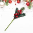 thumbnail image 4 of Palillos de Navidad en aerosol Conos de pino artificiales Tallo de acebo Artesanía para manualidades navideñas Fiesta Decoración festiva para el hogar Sin lazo de flores Sunnimix Selecciones de bayas, 4 of 8