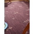 thumbnail image 6 of Rugsotic Carpets Hand Knotted Wool Area Rug 3'x5' Purple Contemporary Rectangle Indoor Rug for Living Room, Bedroom Antimicrobial L00501, 6 of 6