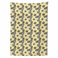 thumbnail image 2 of Yellow and Black Tablecloth, Foliage Leaves Pattern Bicolor Exotic Nature Design Spring Season, Rectangle Satin Table Cover for Dining Room and Kitchen, 52" X 70", Yellow and Black, by Ambesonne, 2 of 2