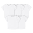 thumbnail image 1 of Playera Gerber para niño pequeño, paquete de 5, lisa, manga corta, 160 g/m², blanca, talla 3T, 1 of 5