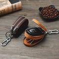 thumbnail image 3 of Hotpom Car Key Holder Bag Vintage Leather Multifunctional Double-Layer Car Key Holder & Wallet for Driving Keys, Cash, Cards Daily Use Accessory, 3 of 6