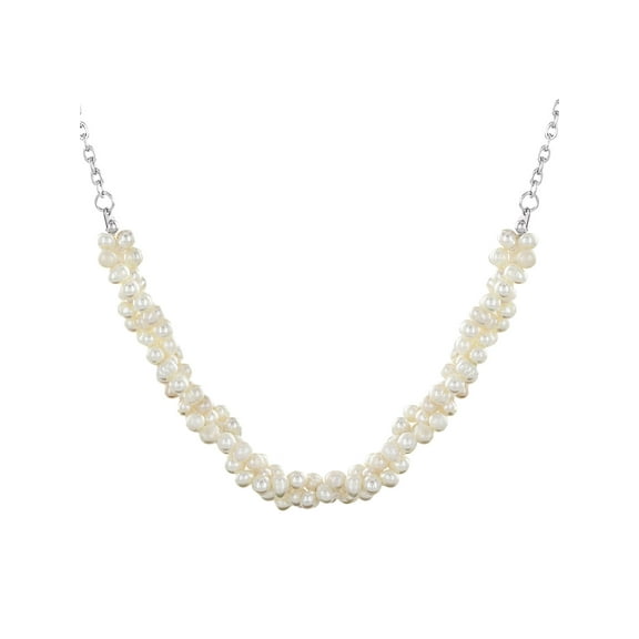 ELYA Women's Polished Freshwater Pearl Stainless Steel Necklace - 16"