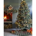 thumbnail image 3 of Christmas Truck Christmas Tree Skirt 48 Inches Large Christmas Skirt Tree, Green Plaid Xmas Tree Snowflake Tree Skirt Christmas Decorations for Fireplace Party Holidays Indoor Outdoor, 3 of 7