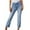 Blue, variant on ZQUUVOU Women's Jean Pants High Waisted Elastic Perforated Commuting Casual Solid Color Straight Leg Jeans Pocket Denim Pants Light Blue