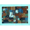 thumbnail image 1 of Ahgly Company Indoor Rectangle Abstract Light Blue Contemporary Area Rugs, 2' x 4', 1 of 4