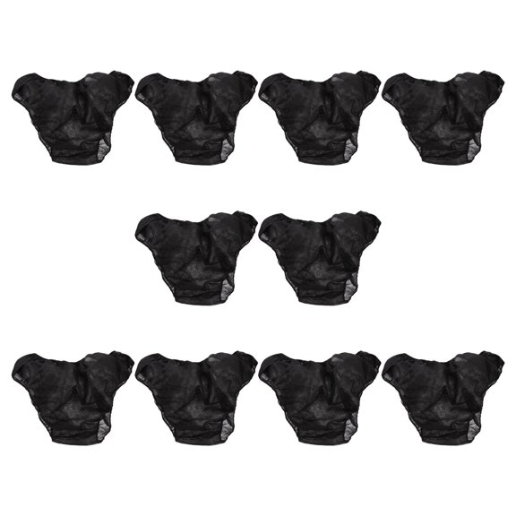 ETHZZLE 10Pcs Seamless Briefs for Women Black Non-Woven Fabric Essentials