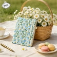thumbnail image 2 of ipoul A5 Notebook, Embroidered Flower Journal, 8"x6", Hardcover, Lay Flat, Lined, Wide Ruled, Pretty, Daisy Gifts for Women, Blue, 2 of 8