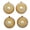 Gold Beaded, variant on 4-Count Red Velvet-Feel Shatterproof Christmas Ornaments, 4.5", by Holiday Time