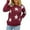 Wine, variant on Womens Pullover Sweaters Women Long Sleeve Sweater Casual Elegant Round Neck Star Pattern Plus Size Knit Sweater Top