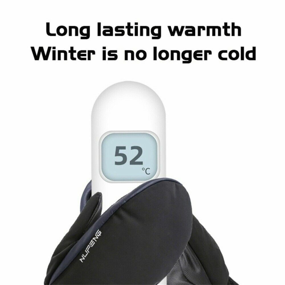 Heated Mittens Gloves for Men Women,USB Powered Heating Gloves with 3 Temperature Levels Outdoor Windproof Fleece Lined Hand Warm Gloves for Ski Snowboarding Fishing