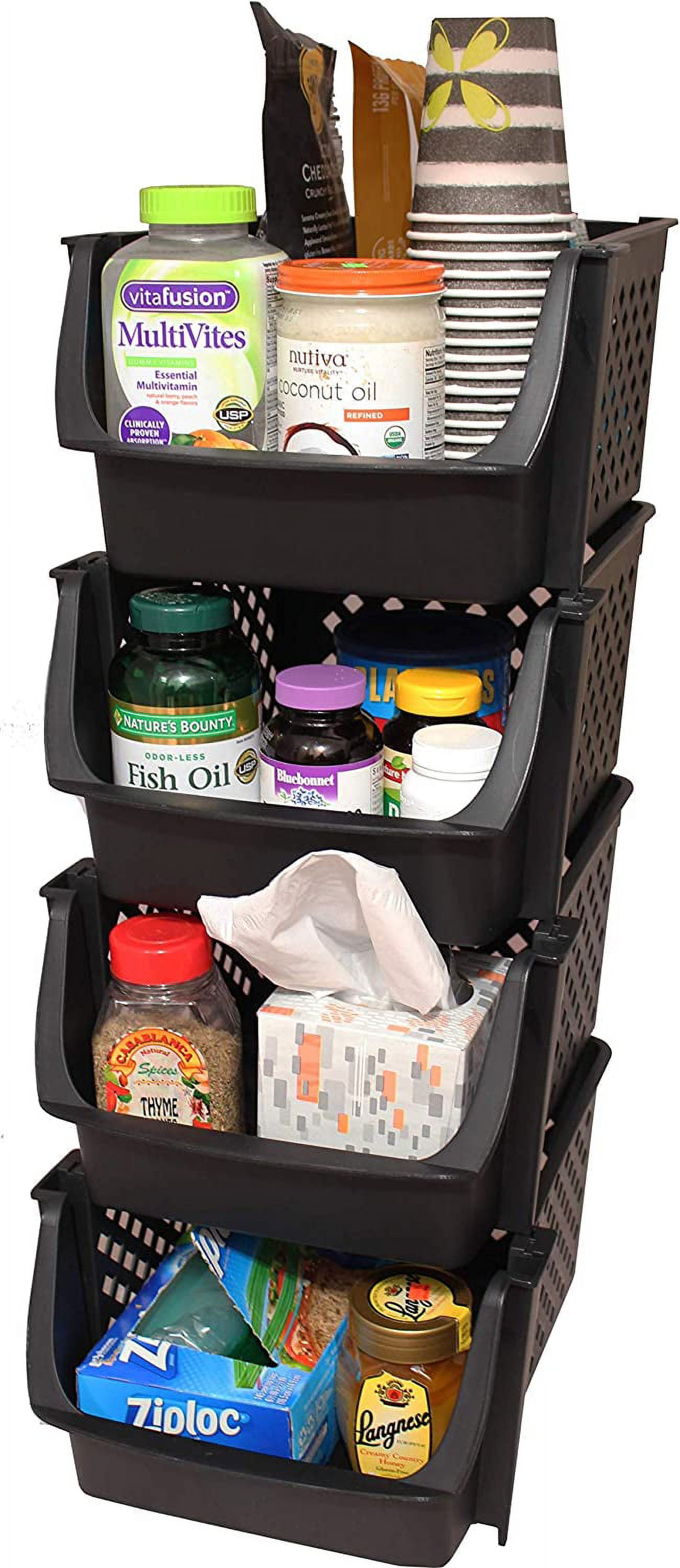 Skywin Plastic Stackable Storage Bins for Pantry - Stackable Bins For –  Skywin Design