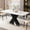 White+Black, variant on 47.25"-63" Dining Table, Naturalistic Appearance, Seats 4-6, Retractable, & Steel Shade, Strong +