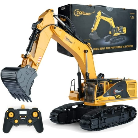 Top Race Remote Control Excavator ToyConstruction Vehicles for Boys22 Channel RC