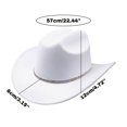 thumbnail image 2 of Women's Adult Western Cowboy Hat with Rhinestone Band Felt Cowgirl Cap for Bachelorette Party Music Festival Costume Everyday Casual Apparel Accessory, 2 of 3