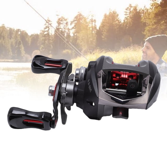 Carril De Pesca, Relación Engranaje De Alta Velocidad 6.3: 1 De Frenado Magnético De Nylon Para Todo El Uso De Baitcasting De Agua Salada