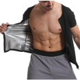 thumbnail image 4 of Wancir Sauna Tank Top for Men with Zipper, Men's Slimming Sweat Burn Fat Tummy Control Shapewear Short Sleeve, 4 of 7