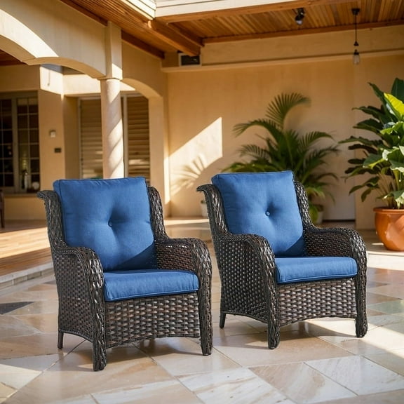 POCASSY Wicker Rattan Outdoor Chairs