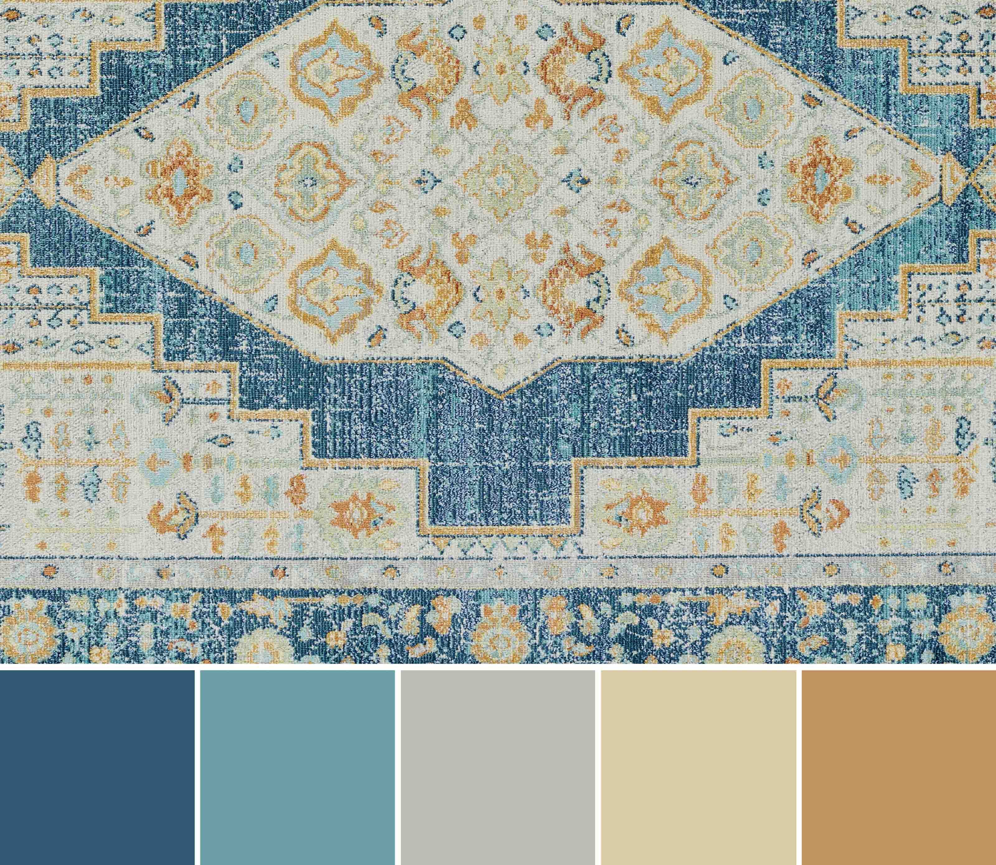 ECARPET Kinsley Traditional Area Rug for Living Room, Bedroom, Dining Room, Entrance, Hallway and More.