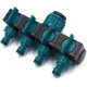 thumbnail image 2 of Conector de agua para riego por goteo, divisor de manguera de jardín resistente de 4 vías con control independiente para una fácil instalación, 2 of 5