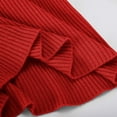 thumbnail image 6 of VSSSJ Women's Long Sleeve Simple Versatile Pullover Sweaters Turtleneck Slim Fit Solid Color Ribbed Knitted Classic Sweater Tops Red S, 6 of 8