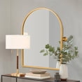 thumbnail image 3 of Arched Wall Mirror Small Arch Mirror Wall-Mounted Mirror 36"x24",Gold,Iron, 3 of 4
