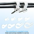thumbnail image 3 of Yosawa 225-Pieces Nylon Rope Light R-Style Cable Clamp Mounting Clips for 1/8", 3/16", 1/4", 5/16", 3/8", 1/2", 5/8", 3/4" Diameter Wire Management White, 3 of 6
