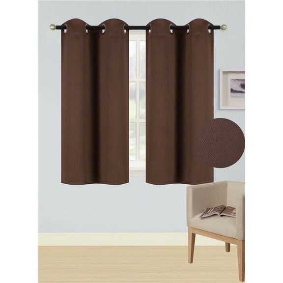 1 SET 100% BLACKOUT INSULATE THERMAL SHORT PANELS WINDOW CURTAIN IN 36" 54" 63"L