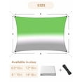 thumbnail image 6 of Sun Shade Sail 12x16Ft Gradient Color Green to Greyish White Uv Block Sunshade Canopy Outdoor Shade Cover Rectangle Shade Cloth For Patio Garden Yard Deck Pergola, 6 of 6
