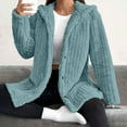 thumbnail image 5 of Fewfanhot Women's Clothing Cable Knit Fall Oversized Long Sleeve Button Open Front Knit Sweater Coats, 5 of 8