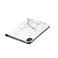 thumbnail image 4 of Marble Pattern Case for Apple iPad Mini (2021) (6th Generation) (8.3 Inch) Tablet - TECH CIRCLE Slim Thin Lightweight Case with (Adjustable Stand) Protective Flip Folio Cute Cover (White Marble), 4 of 7