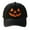 Black, variant on Cotton Adjustable Cap With Pumpkin Ghostly Prints Baseball Cap for Seasonal Celebrations Casual Outfits