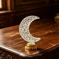 thumbnail image 5 of Battery Powered LED Night Light Decorative Table Lamp, Diamond-Cut Crystal Style with Gold Base, Portable Bedside Light for Bedroom, Party, Kids, 5 of 5
