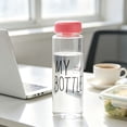 thumbnail image 4 of 3 Pcs 500ml Transparent Plastic Water Bottle, Tight Seal Screw Lid, Reusable Drinking Cup, Lightweight Travel Tumbler, Compact Portable Design, Smooth Round Rim for Daily Use, Gym and Outdoor Sports, 4 of 4