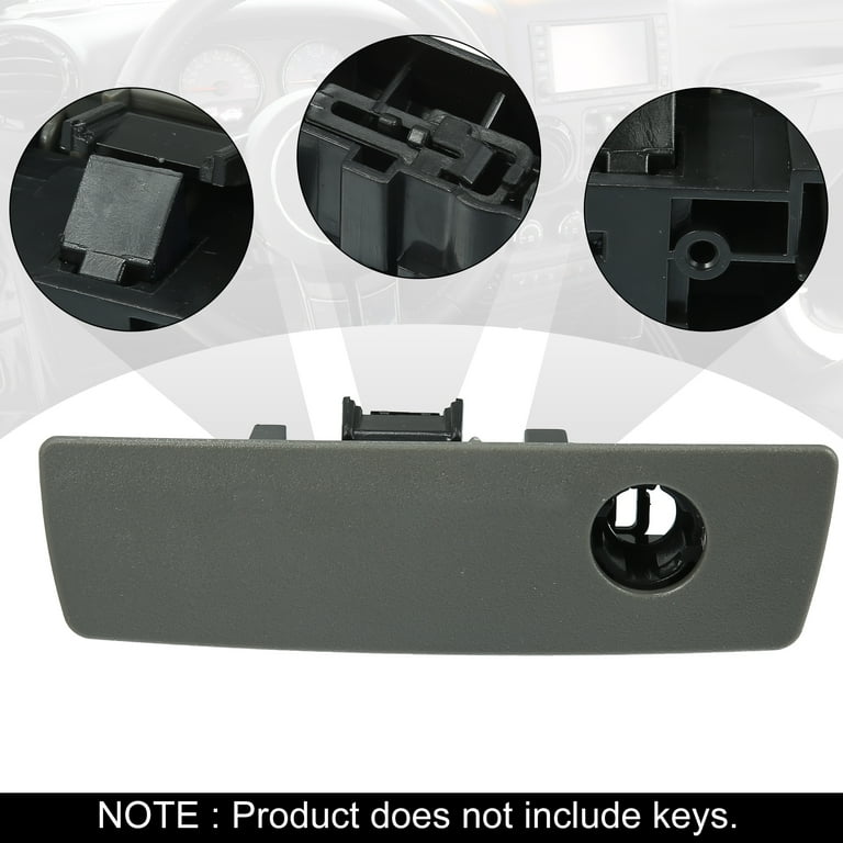 Unique Bargains Dark Grey Glove Box Latch Handle for Jeep Wrangler 2007 2010 Replace 5JM55ZJ8AC Car Interior Accessories