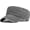 Grey, variant on Cadet Army Cap Washed Military Army Hat Vintage Flat Top Hat for Women Men