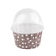 thumbnail image 2 of 100 moldes de papel para cupcakes, moldes redondos para hornear pasteles, moldes para muffins con tapa, color café, 2 of 9